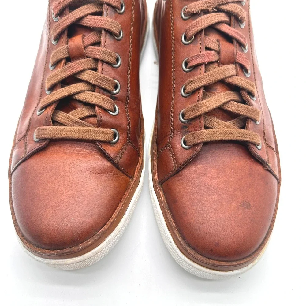 Allen Edmonds Porter Derby Sneakers Mens 8.5 D Tan Leather Low Top Portugal